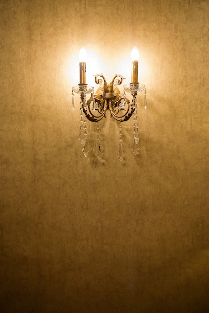 Classic old fashioned baroque wall lamp.