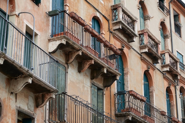 Classic old Italian balconies