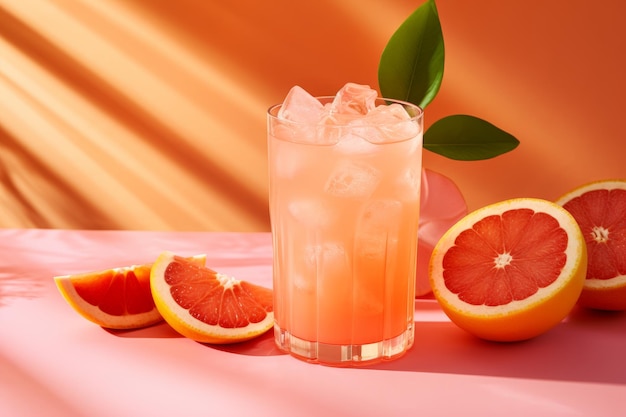 Classic paloma cocktail background