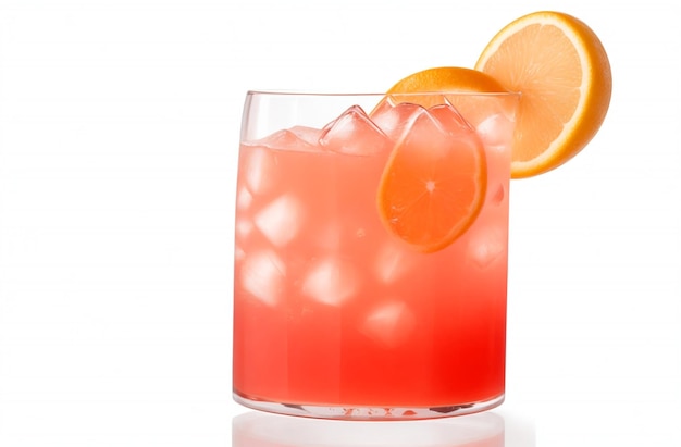 Classic paloma cocktail isolated on transparent or white background 2