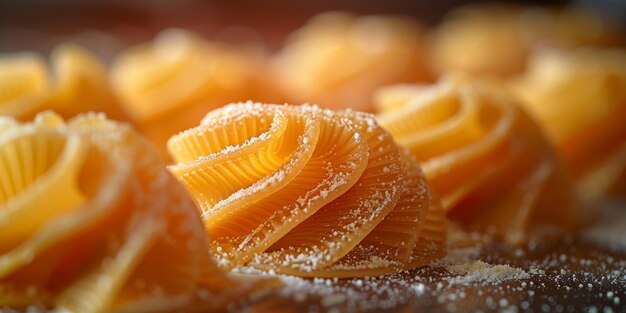 Classic pasta on kitchen background diet and food concept