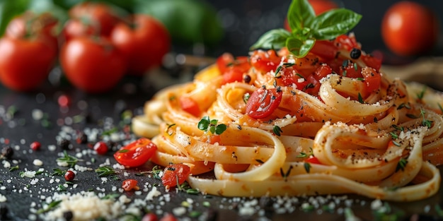 Классические макароны на кухонном фоне диета и концепция еды
