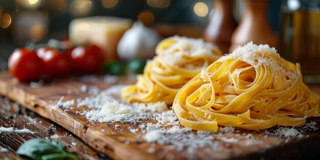 クラシックなパスタ 料理の背景 ダイエットと食事のコンセプト