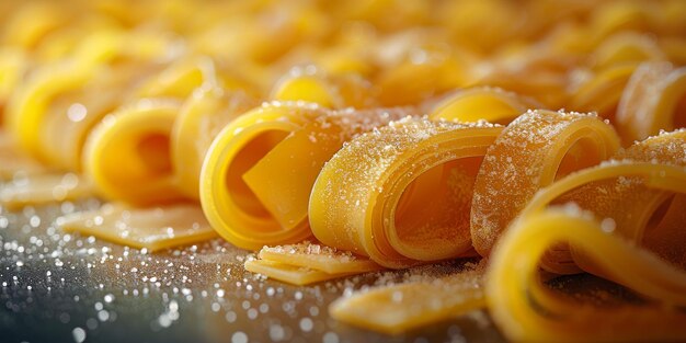 Classic pasta on kitchen background diet and food concept