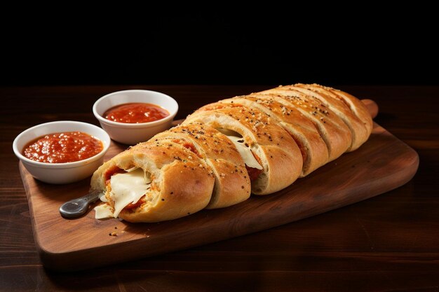 Photo classic pepperoni stromboli combo platter