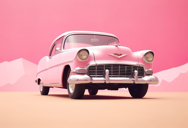 classic pink car