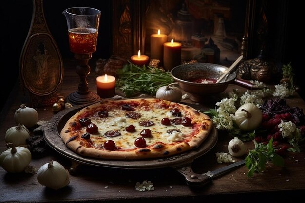 Classic Pizza Temptation Visual Elegance