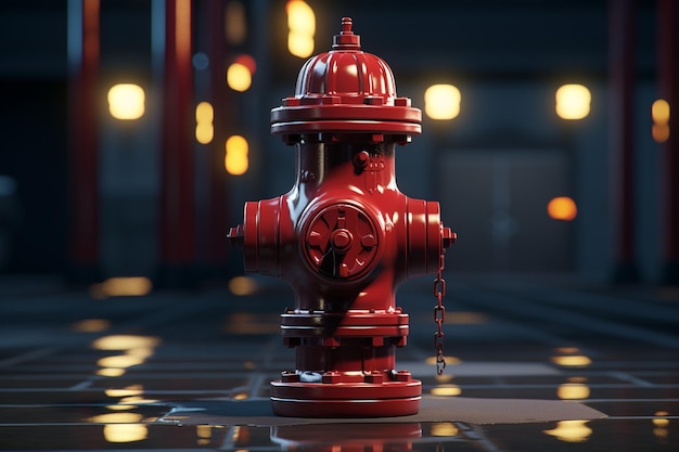 A classic red fire hydrant representing safety and 00019 00