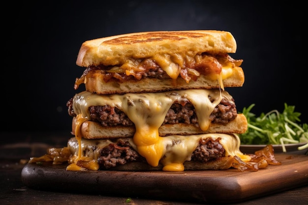 Classic Reuben Patty Melt Burger