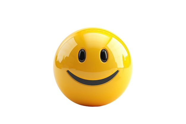 Classic smiley emoji isolated on white