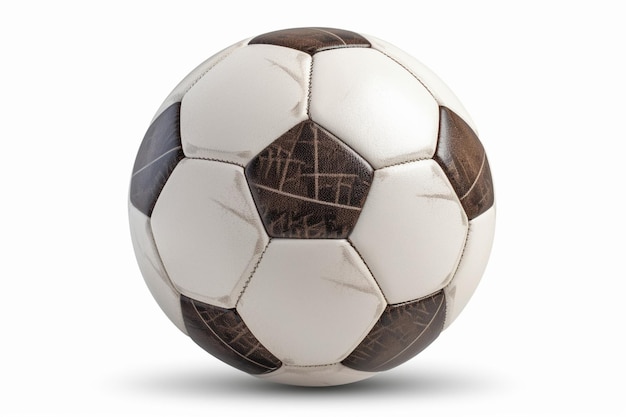 影のない白い背景に分離された古典的なサッカー ボール スポーツ用品