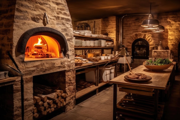 Foto forno in pietra classico per pizza italiana