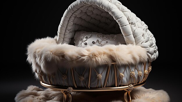 Photo classic style baby crib