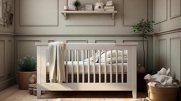 Classic style baby crib