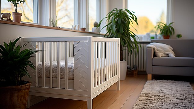 Classic style baby crib