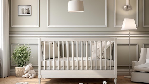 Classic style baby crib