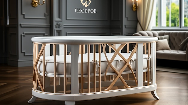 Photo classic style baby crib