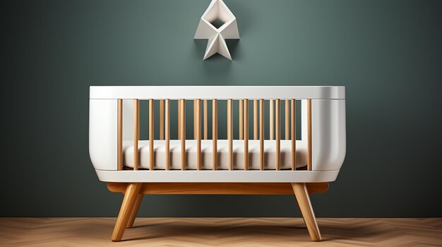 Photo classic style baby crib