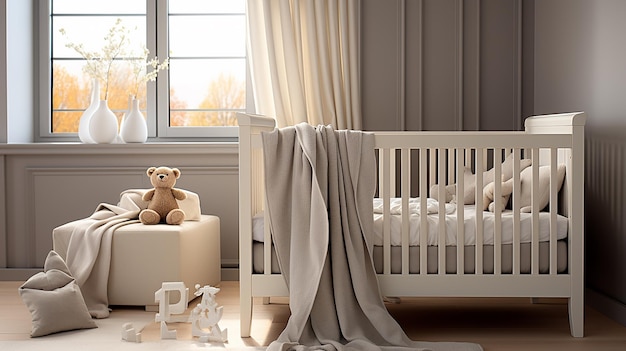 Classic style baby crib