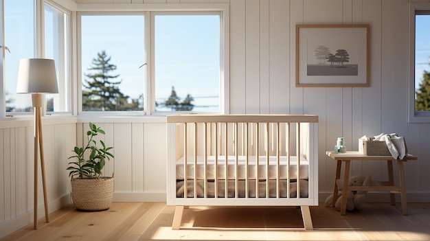 Classic style baby crib