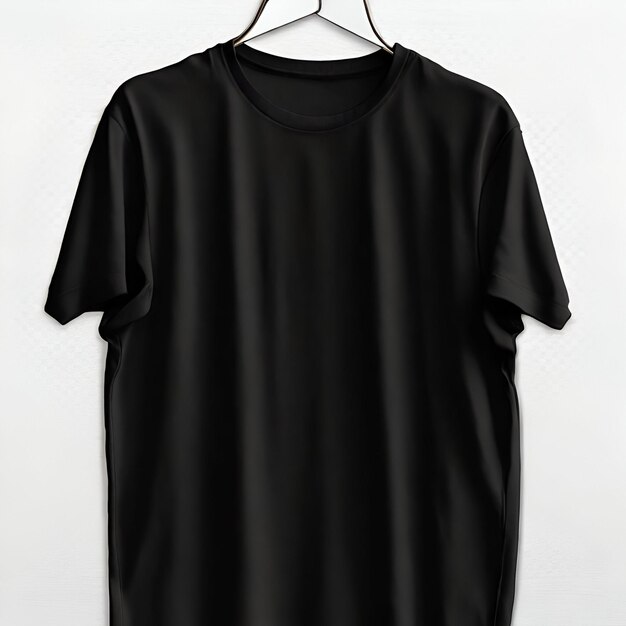 Photo classic style black mens tee mockup