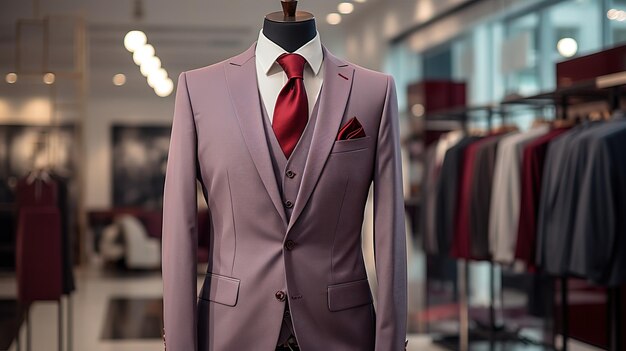 A Classic Suit in a Clothing Store