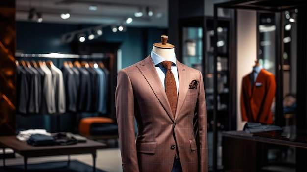 A Classic Suit in a Clothing Store