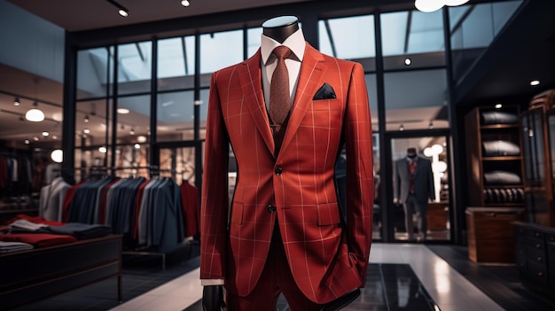 A Classic Suit in a Clothing Store