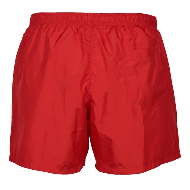 Premium Photo | Classic swimming shorts - red color. clipping