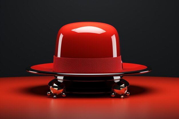 Classic and timeless bowler hat with a pop of Generative ai