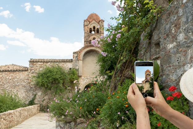 スマートフォンでのクラシックな休暇の写真