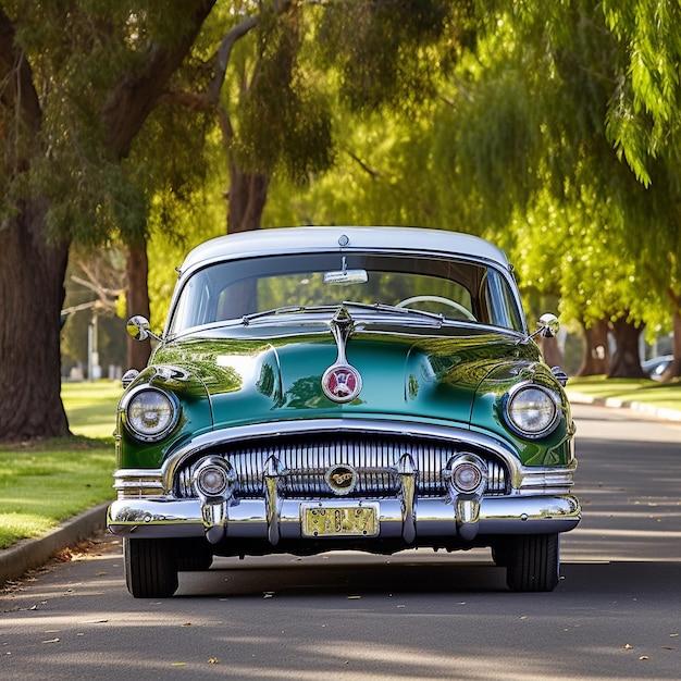 Foto un modello di auto d'epoca classica