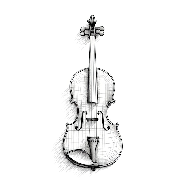 Photo classic violin ai generated