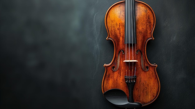 Классическая скрипка на темном фоне элегантность и музыкальная традиция