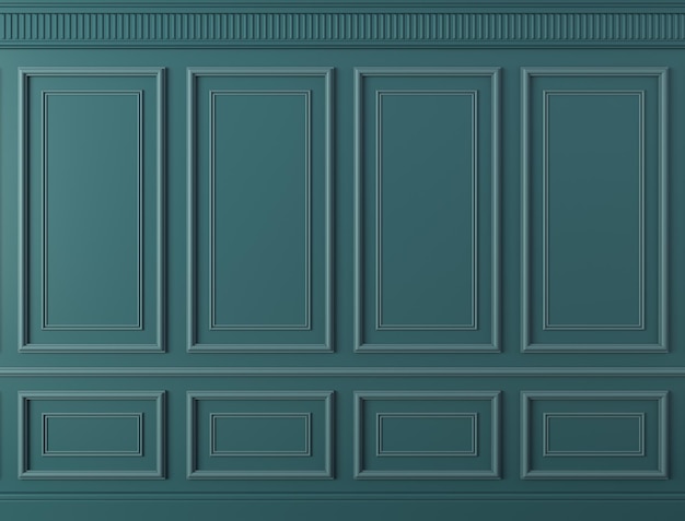 Photo classic wall of dark mint wood panels