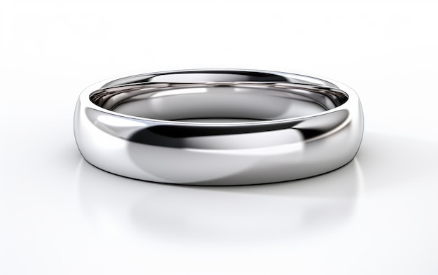 Photo classic wedding band on white background