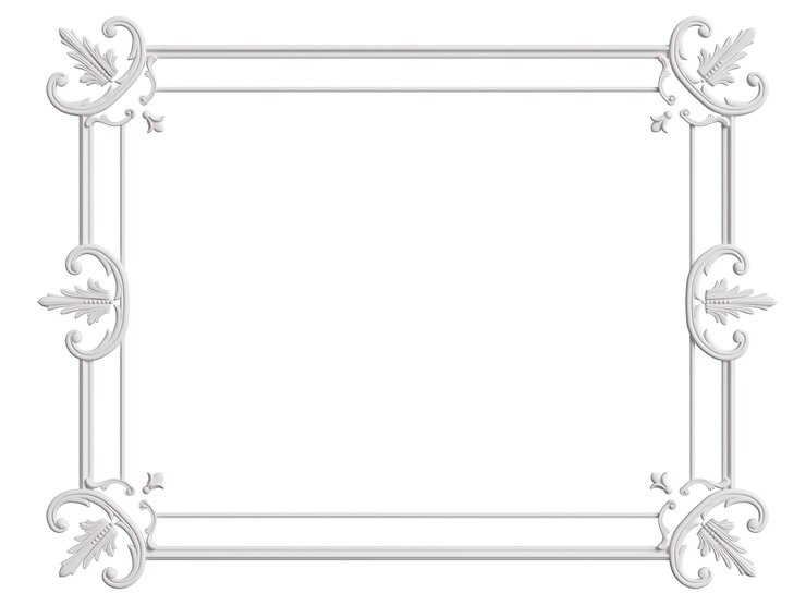 Photo classic white frame with ornaments