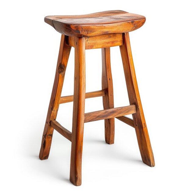 Foto barstool in legno classico ideale per bar e cucine isolate su bianco