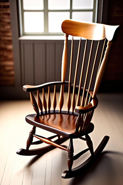 Classic wooden rocking chair