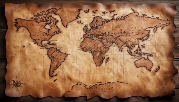 classic world map design