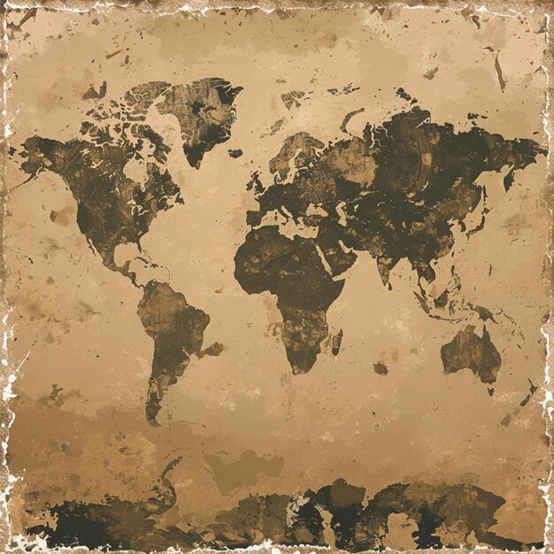 classic world map design