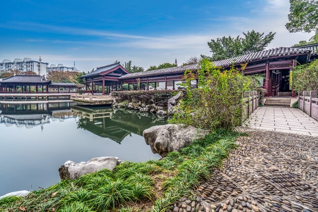 Classical Architecture Garden in Ningbo Yuehu Park