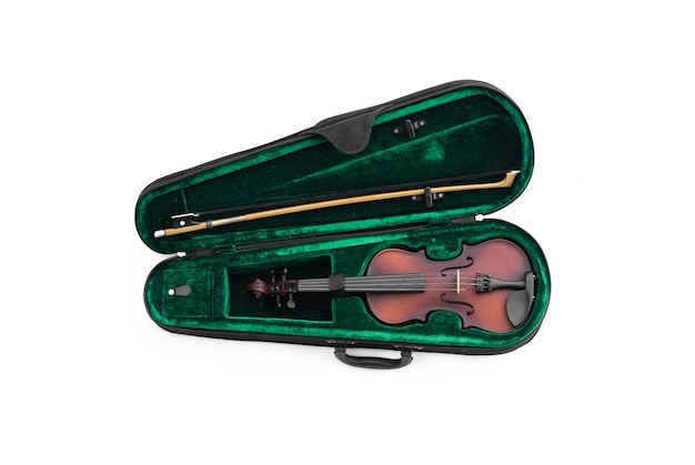 classical violin in a case