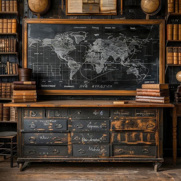 Photo a classroom blackboard