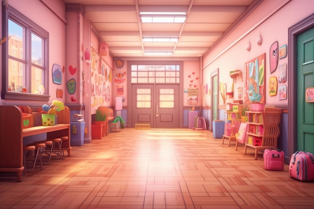 Classroom Night 2d Anime Background Illustration Stock Illustration -  Download Image Now - iStock