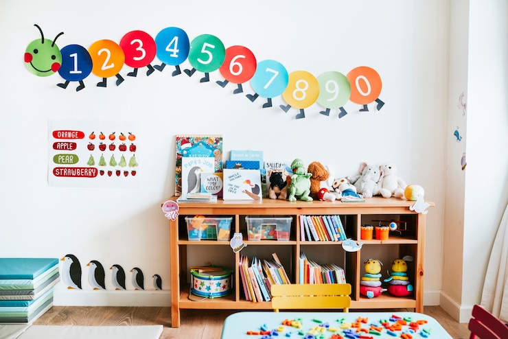 Photo classroom of kindergarten interior design