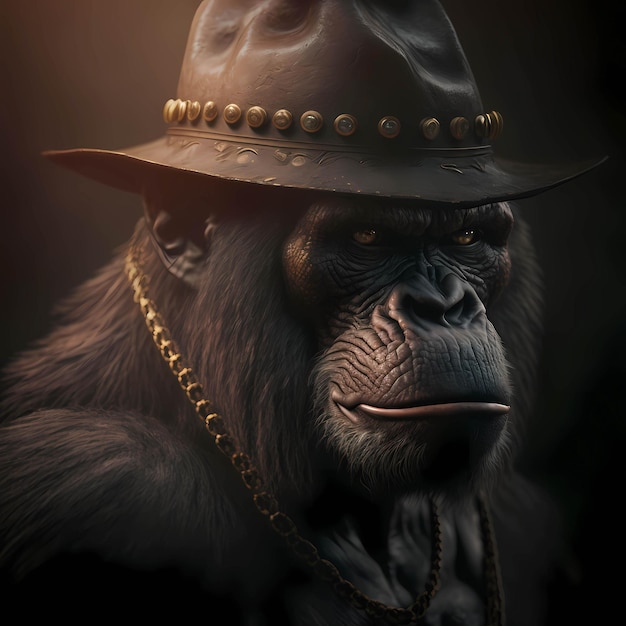 Classy Monkey Portrait