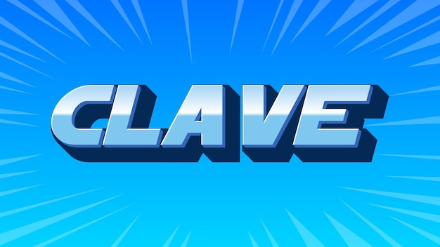 Photo clave 3d blue text