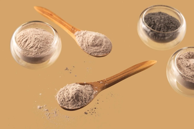 Clay for the face skin care concept