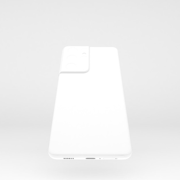 Clay Mobile Back Side Isolated In White Background